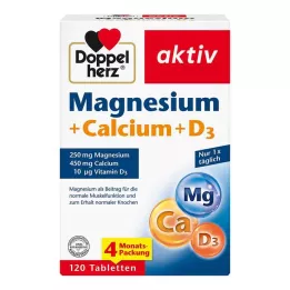 DOPPELHERZ Magneesium+kaltsium+D3 tabletid, 120 kapslit