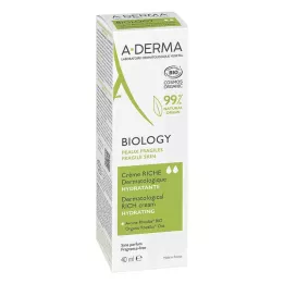 A-DERMA Biology Cream rikas dermatoloogiline kreem, 40 ml