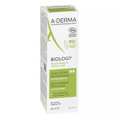 A-Derma Biology rikkalik niisutav kreem (40 ml)