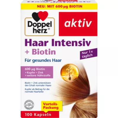 DOPPELHERZ Hair Intensive+Biotin kapslid, 100 kapslit