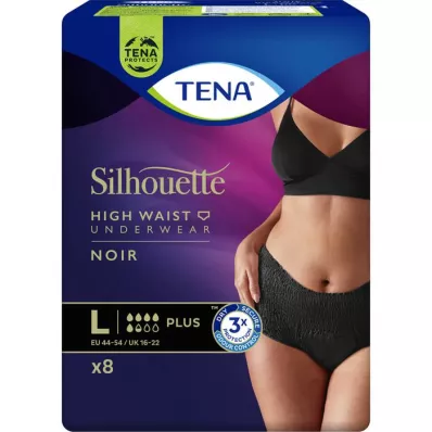 TENA SILHOUETTE pluss L noir, 8 tk