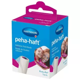 PEHA-HAFT Fikseerimisside lateksivaba 6 cmx4 m OTC, 1 tk