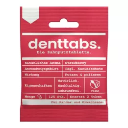 DENTTABS Kids Strawberry ilma fluoriidita, 125 tk
