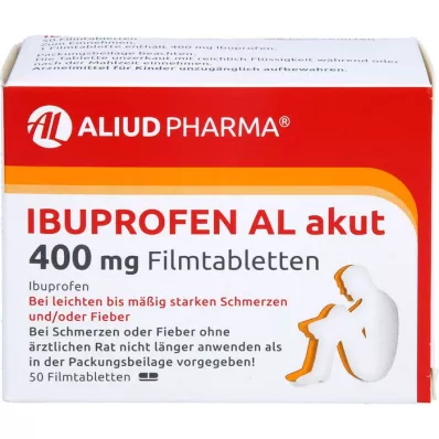 IBUPROFEN AL ägedad 400 mg õhukese polümeerikattega tabletid, 50 tk