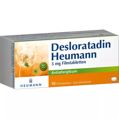 DESLORATADIN Heumann 5 mg õhukese polümeerikattega tabletid, 10 tk