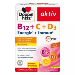 DOPPELHERZ B12+C+D3 Depot aktiivtabletid, 100 tk