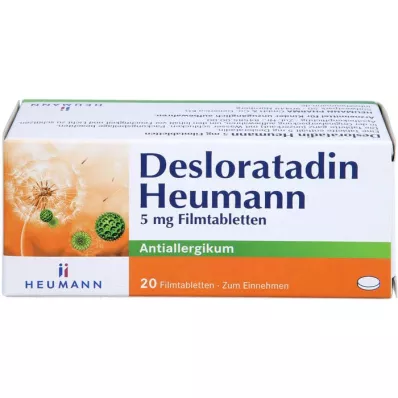 DESLORATADIN Heumann 5 mg õhukese polümeerikattega tabletid, 20 tk