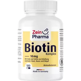 BIOTIN KOMPLEX 10 mg+tsink+selenium kõrge annusega kapslid, 180 tk