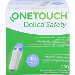 ONE TOUCH Delica Safety ühekordselt kasutatav torkevahend 30 G, 200 tk