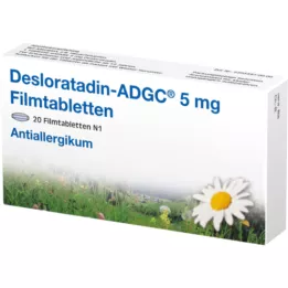 DESLORATADIN ADGC 5 mg õhukese polümeerikattega tabletid, 20 tk