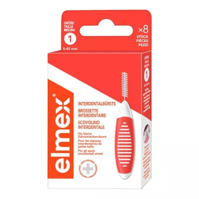 ELMEX Interdentaalharjad ISO suurus 1 0,45 mm oranž, 8 tk ELMEX Interdentaalharjad ISO suurus 1 0,45 mm oranž, 8 tk
