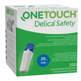 ONE TOUCH Delica Safety ühekordselt kasutatav torkevahend 23 G, 200 tk