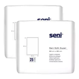 Seni® Soft Super voodikaitse aluskate 90x60 cm, 2x25 tk