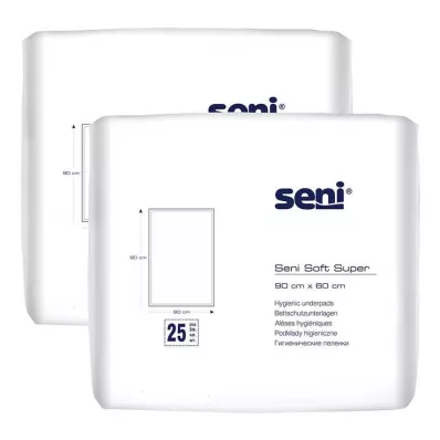 Seni® Soft Super voodikaitse aluskate 90x60 cm, 2x25 tk
