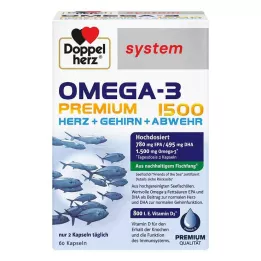 DOPPELHERZ Omega-3 Premium 1500 süsteemi kapslid, 60 kapslit