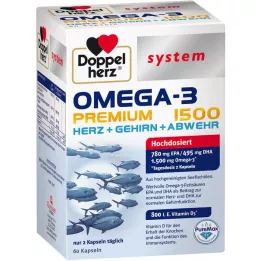 DOPPELHERZ Omega-3 Premium 1500 süsteemi kapslid, 60 kapslit
