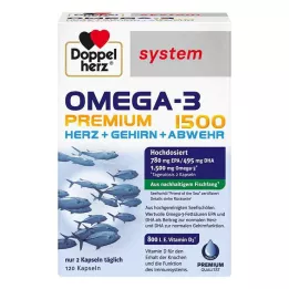 DOPPELHERZ Omega-3 Premium 1500 süsteemi kapslid, 120 kapslit