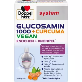 DOPPELHERZ Glucosamine 1000+Curcuma vegan süst.Kps., 60 tk