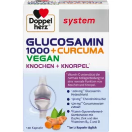 DOPPELHERZ Glucosamine 1000+Curcuma vegan süst.Kps., 120 tk