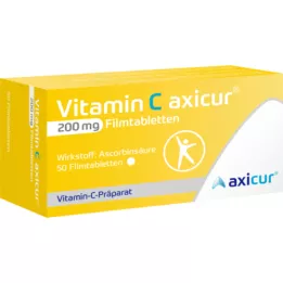 VITAMIN C AXICUR 200 mg õhukese polümeerikattega tabletid, 50 tk