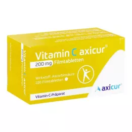 VITAMIN C AXICUR 200 mg õhukese polümeerikattega tabletid, 100 tk