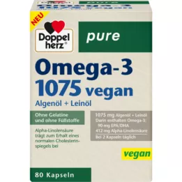 DOPPELHERZ Omega-3 1075 vegan puhast kapslit, 80 tk
