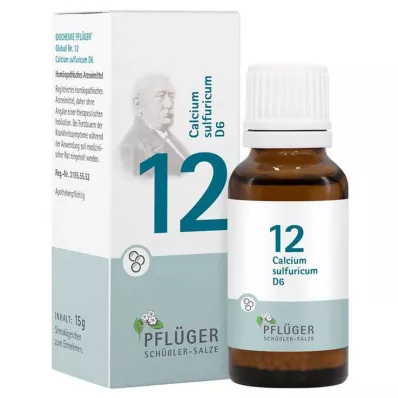 Biochemistry Pflueger 12 Calcium sulfuricum D 6 gloobulid, 15 g