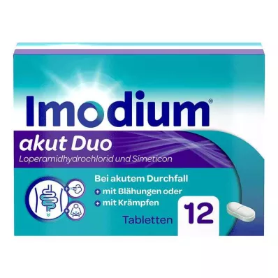 Imodium acute duo - kõhupuhitusega ägeda kõhulahtisuse korral, 12 tk