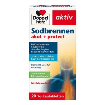 Doppelherz kõrvetised ägedad + kaitsvad närimistabletid, 20 tk Doppelherz kõrvetised ägedad + kaitsvad närimistabletid, 20 tk