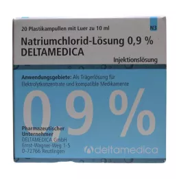Naatriumkloriidi lahus 0,9% Deltamedica Luer Pl., 20X10 ml