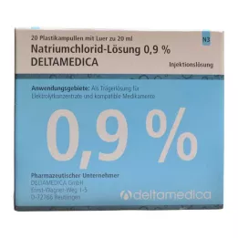 Naatriumkloriidi lahus 0,9% Deltamedica Luer Pl., 20X20 ml