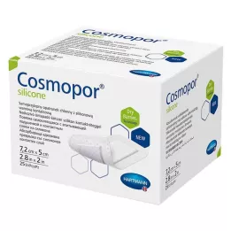 COSMOPOR silikoonist haavasidemed 5x7,2 cm, 25 tk