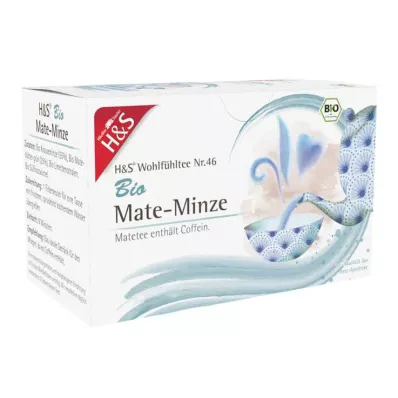 H&amp;S Organic Mate-Mint filterkott, 20X1.8 g