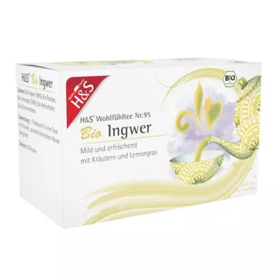H&amp;S Organic Ingveri filtrikott, 20X2 g