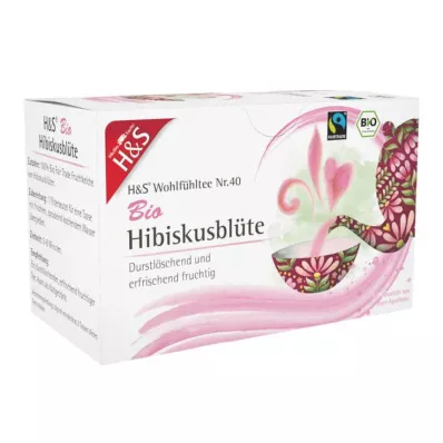 H&S Organic Hibiscus Flower Filter kott, 20X1,75 g H&S Organic Hibiscus Flower Filter kott, 20X1,75 g