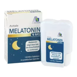 MELATONIN 1 mg mini tabletid dosaatoris, 120 tk