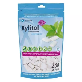 MIRADENT Xülitooli närimiskummi piparmündi täitmine, 200 tk