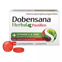 DOBENSANA Herbal Cherry Paste Vit.C &amp; Zinc Pastil., 36 tk