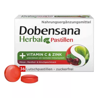 Dobensana Herbal Kirschgeschm.vit.c &amp; Tsinkpastil.(36 tükki)