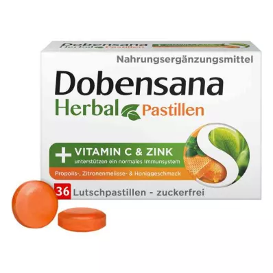 Dobensana Herbal Honey Vitamiinid C &amp; Tsinkpastil.(36 tükki)