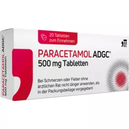 PARACETAMOL ADGC 500 mg tabletid, 20 tk