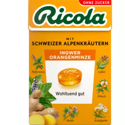 RICOLA o.Z.Box Ingveri apelsini-mündi kommid, 50 g