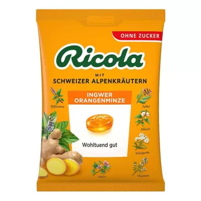 Ricola suhkruvaba kott ingveri-apelsini piparmündikommidega, 75 g Ricola suhkruvaba kott ingveri-apelsini piparmündikommidega, 75 g