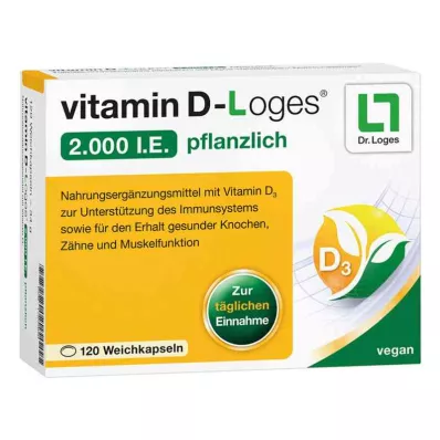 VITAMIN D-LOGES 2000 I.E. taimsed pehmed kapslid, 120 tk