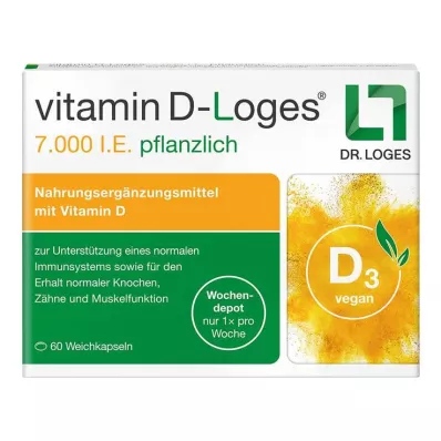 Vitamiin D-Loges 7000 IU taimne nädalahoidla, 60 tk