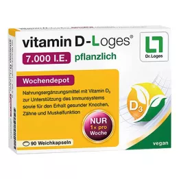 VITAMIN D-LOGES 7000 I.U. iganädalane ravimtaimede depoo, 90 tk