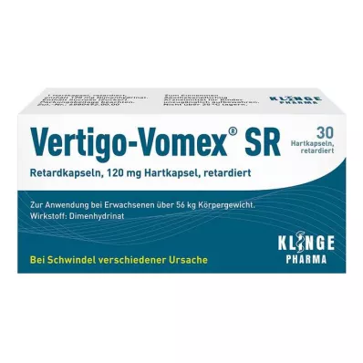 Vertigo-Vomex® SR toimeainet prolongeeritult vabastavad kapslid, 30 tk