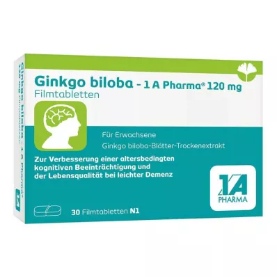 Ginkgo biloba - 1 A Pharma® 120 mg õhukese polümeerikattega tablett, 30 tk