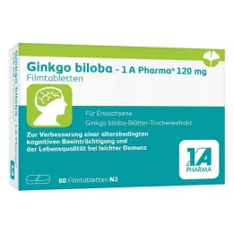 GINKGO BILOBA-1A Pharma 120 mg õhukese polümeerikattega tabletid, 60 kapslit