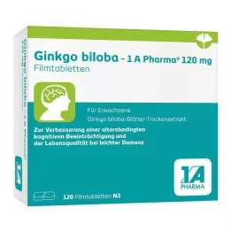GINKGO BILOBA-1A Pharma 120 mg õhukese polümeerikattega tabletid, 120 kapslit